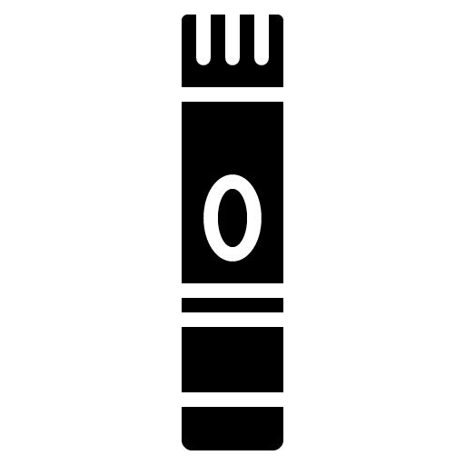 Blood Glucose Test Strips Glyph Icon