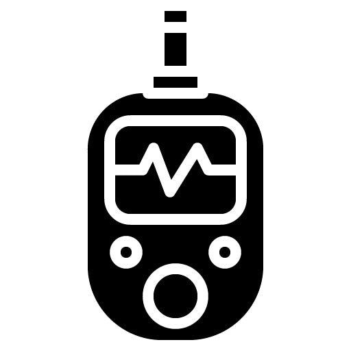 Continuous Glucose Monitor Glyph Icon