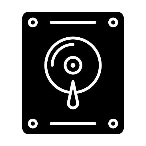 Hard Disk Glyph Icon | Office Stationery