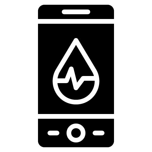 Diabetes Management App Glyph Icon