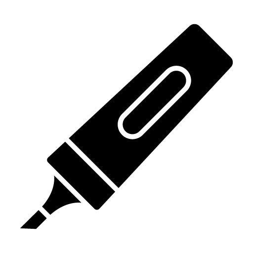 Highlighter Glyph Icon | Office Stationery