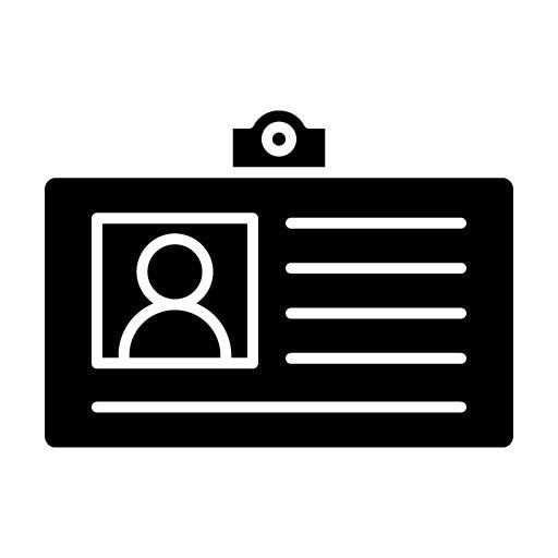 ID Card Glyph Icon | Office Stationery