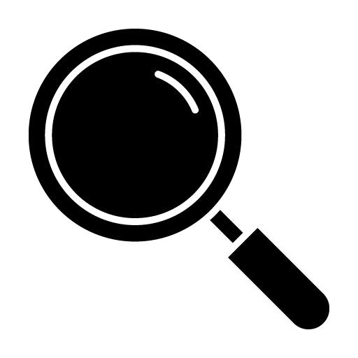 Magnifying Glass Glyph Icon | Office Stationery