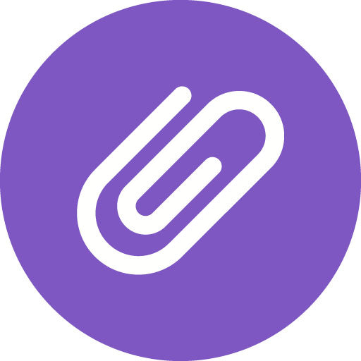 Paperclip Glyph Circle Icon