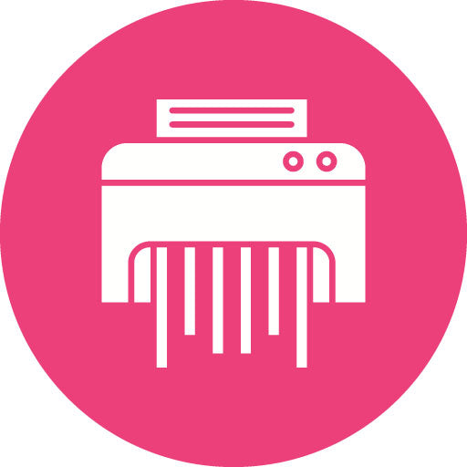 Paper Shredder Glyph Circle Icon