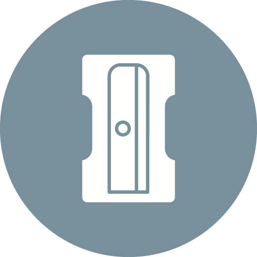 Pencil Sharpener Glyph Circle Icon