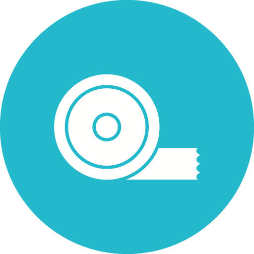 Stickey Tape Glyph Circle Icon