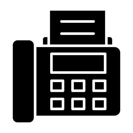 Fax Glyph Icon | Office Stationery