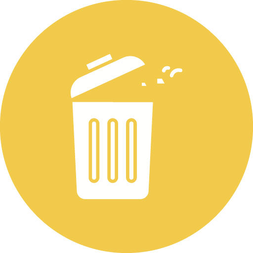 Trash Glyph Circle Icon