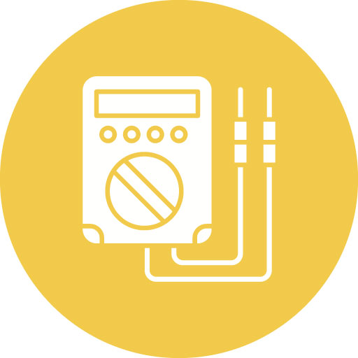 Car Voltmeter Glyph Circle Icon