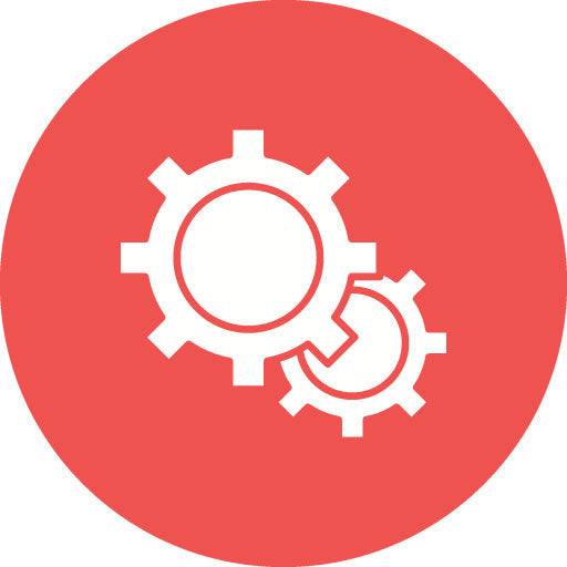 Gear Glyph Circle Icon