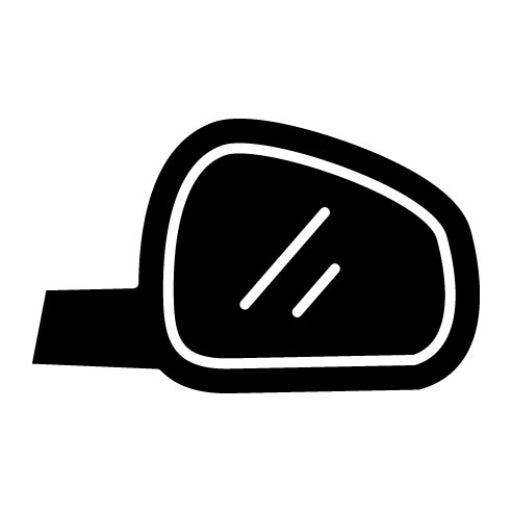 Side Mirror Glyph Icon