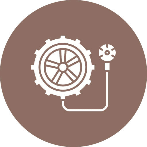 Tyre Pressure Glyph Circle Icon