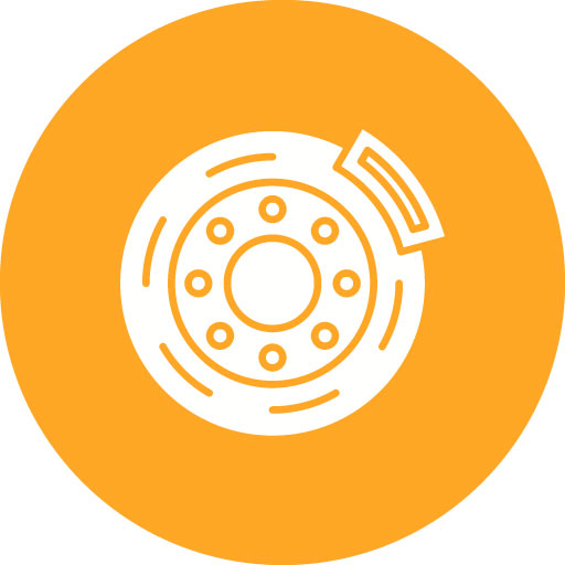 Brake Disc Glyph Circle Icon