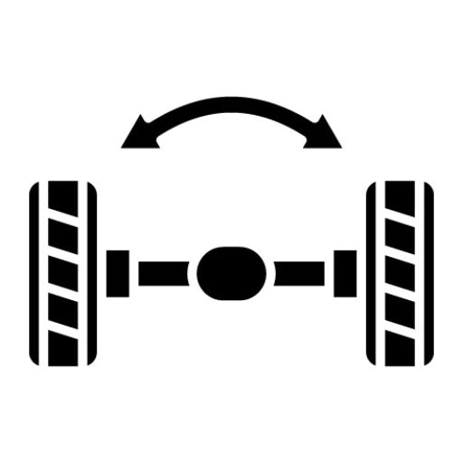 Wheel Alignment Glyph Icon