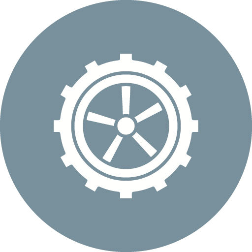 Wheel Glyph Circle Icon
