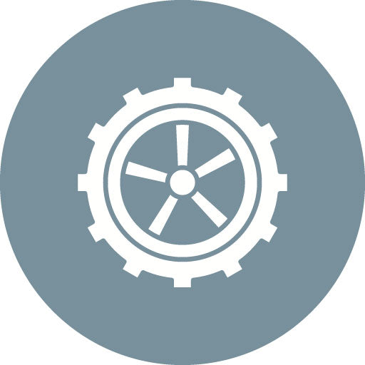 Wheel Glyph Circle Icon