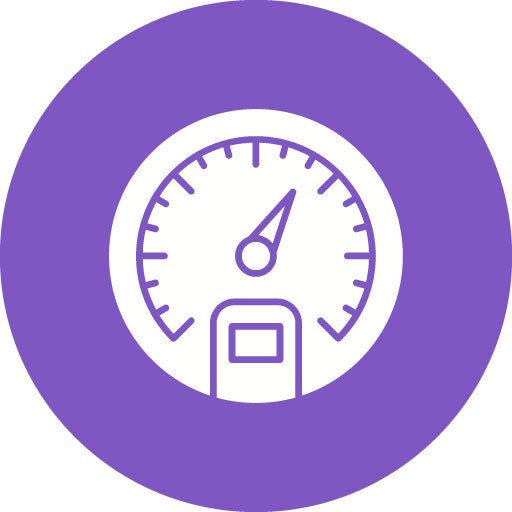 Speedometer Glyph Circle Icon