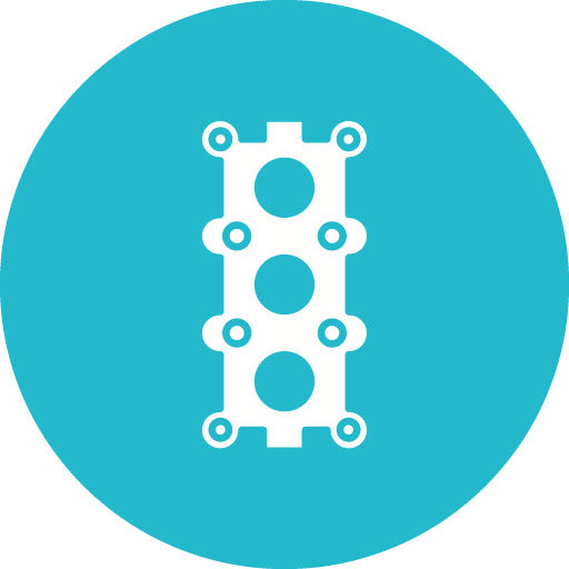 Gasket Glyph Circle Icon