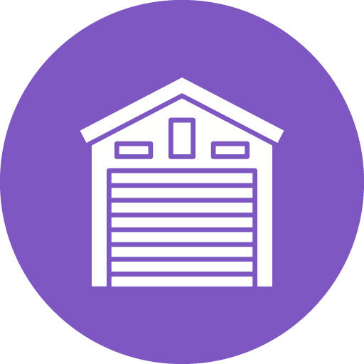 Garage Glyph Circle Icon