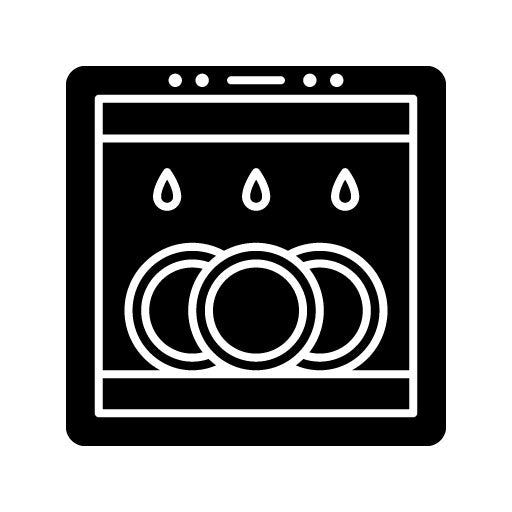 Dishwasher Glyph Icon