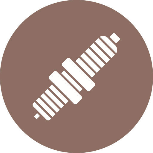 Spark Plug Glyph Circle Icon