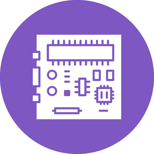 Motherboard Glyph Circle Icon