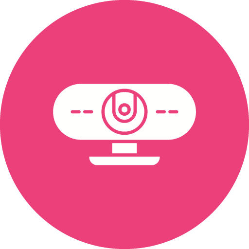 Webcam Glyph Circle Icon