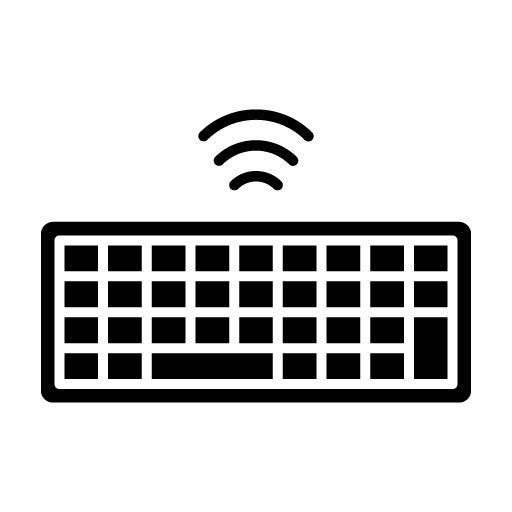Wireless Keyboard Glyph Icon