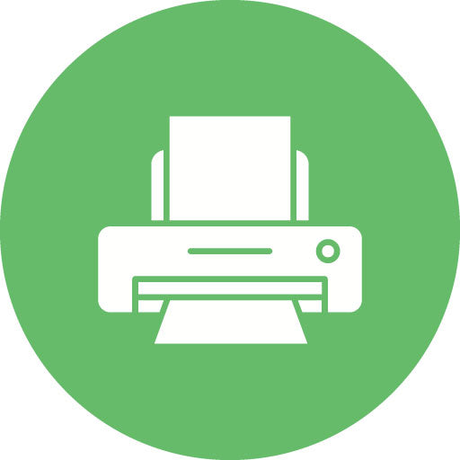 Printer Glyph Circle Icon