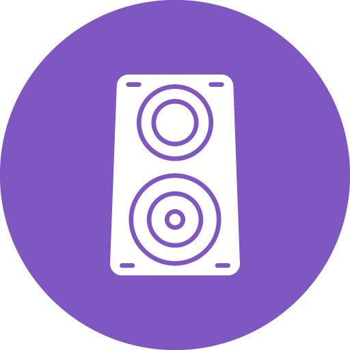 Speakers Glyph Circle Icon