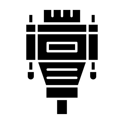 Vga Cable Glyph Icon