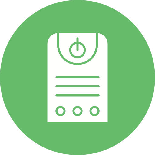 Uninterrupted Power Supply Glyph Circle Icon