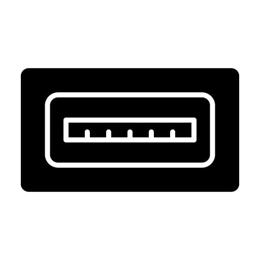 USB port Glyph Icon
