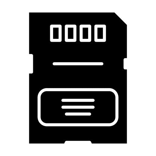 Sd Card Glyph Icon | Computer and Hardware