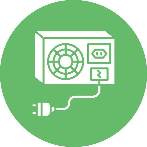 Power Supply Glyph Circle Icon