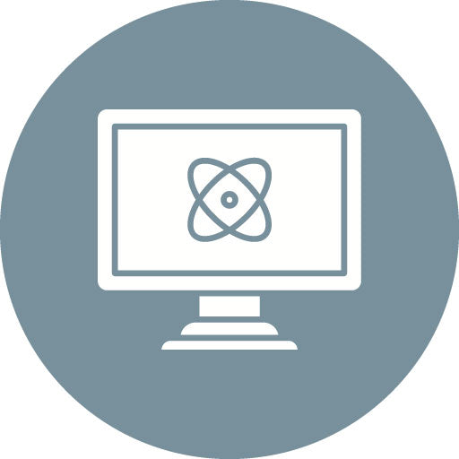 Quantum Computing Glyph Circle Icon