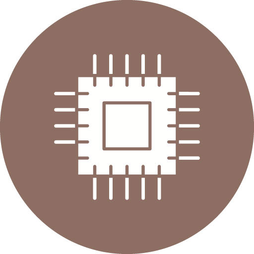 Microprocessor Glyph Circle Icon