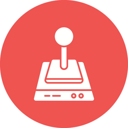 Joystick Glyph Circle Icon