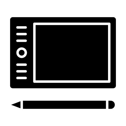 Graphic Tablet Glyph Icon