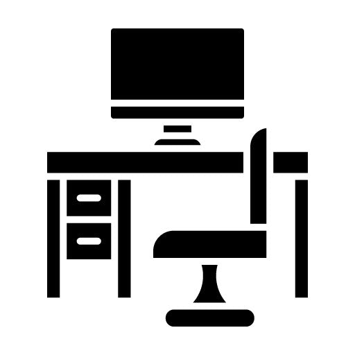 Computer Table Glyph Icon