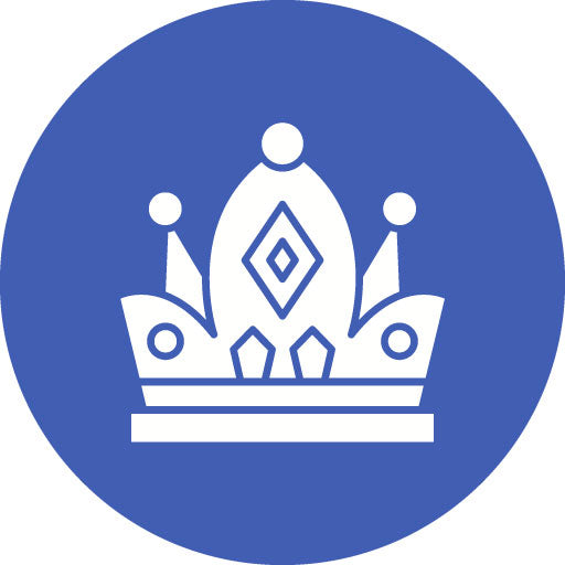 Crown Glyph Circle Icon