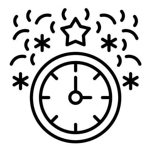 New Year Clock Icon