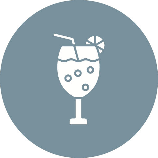 Coktail Glyph Circle Icon