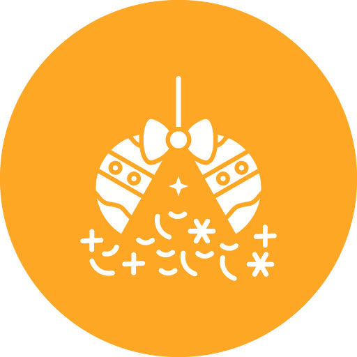 Confetti Ball Glyph Circle Icon