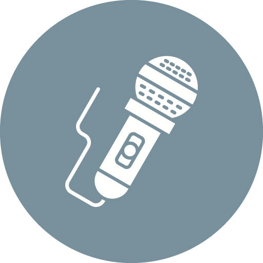 Karaoke Glyph Circle Icon