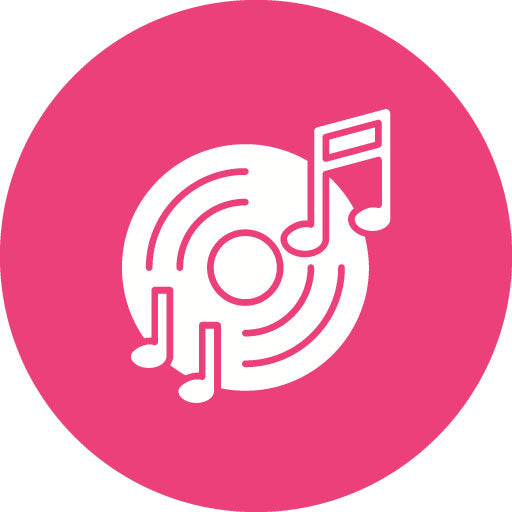 Vynil Glyph Circle Icon