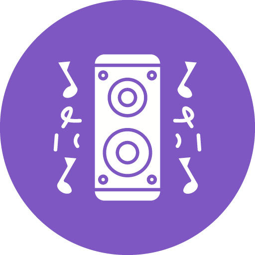 New Year Speaker Glyph Circle Icon