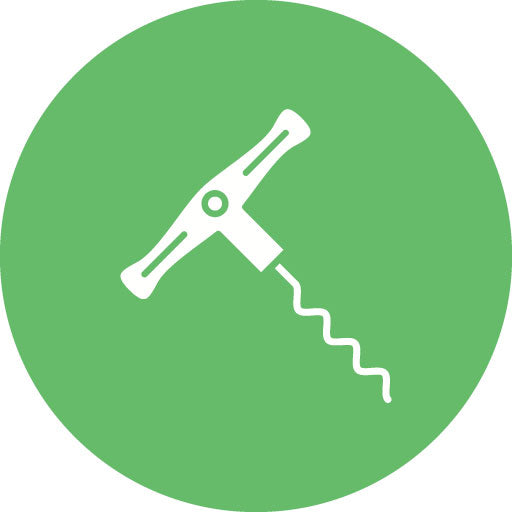 Corkscrew Glyph Circle Icon