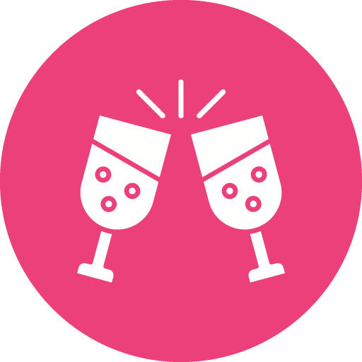 Cheers Glyph Circle Icon